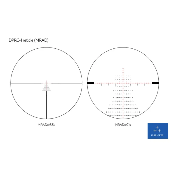 Delta Optical Stryker HD 3,5-21x44 FFP DPRC-1 MIL Belyst Kikarsikte riktmedel