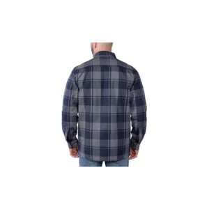 Carhartt M's Flannel Sherpa Lined Shirt Jacket Navy 4