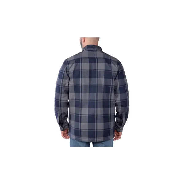 Carhartt M's Flannel Sherpa Lined Shirt Jacket Navy 4