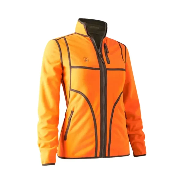 Deerhunter Lady Pam Bonded Fleece Jacket Reversible Orange 2